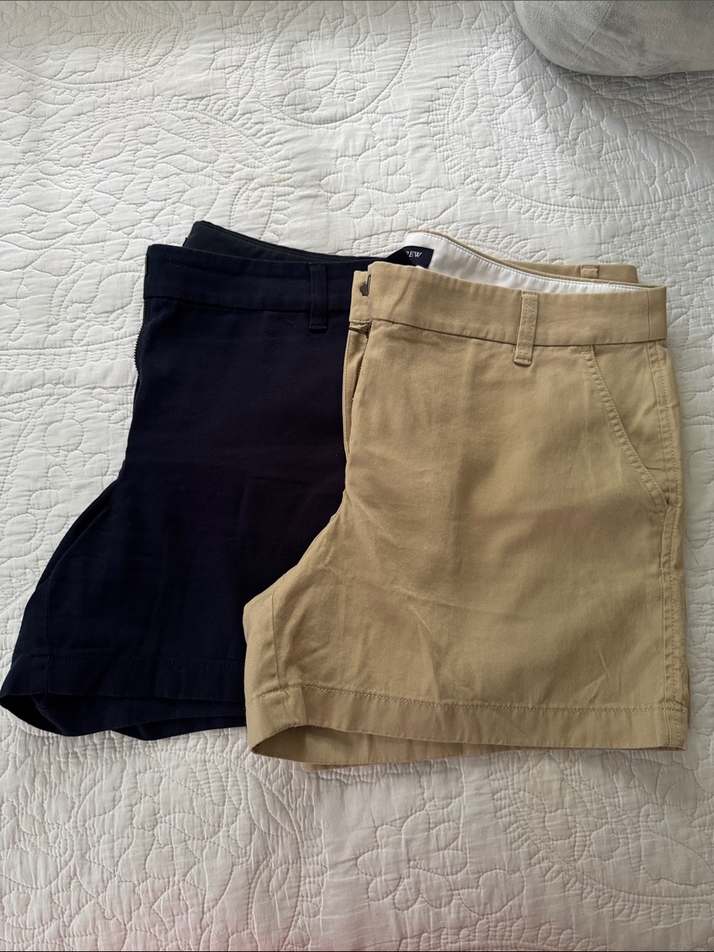 J Crew casual shorts, 2 pairs, 5 inch inseam, size 12